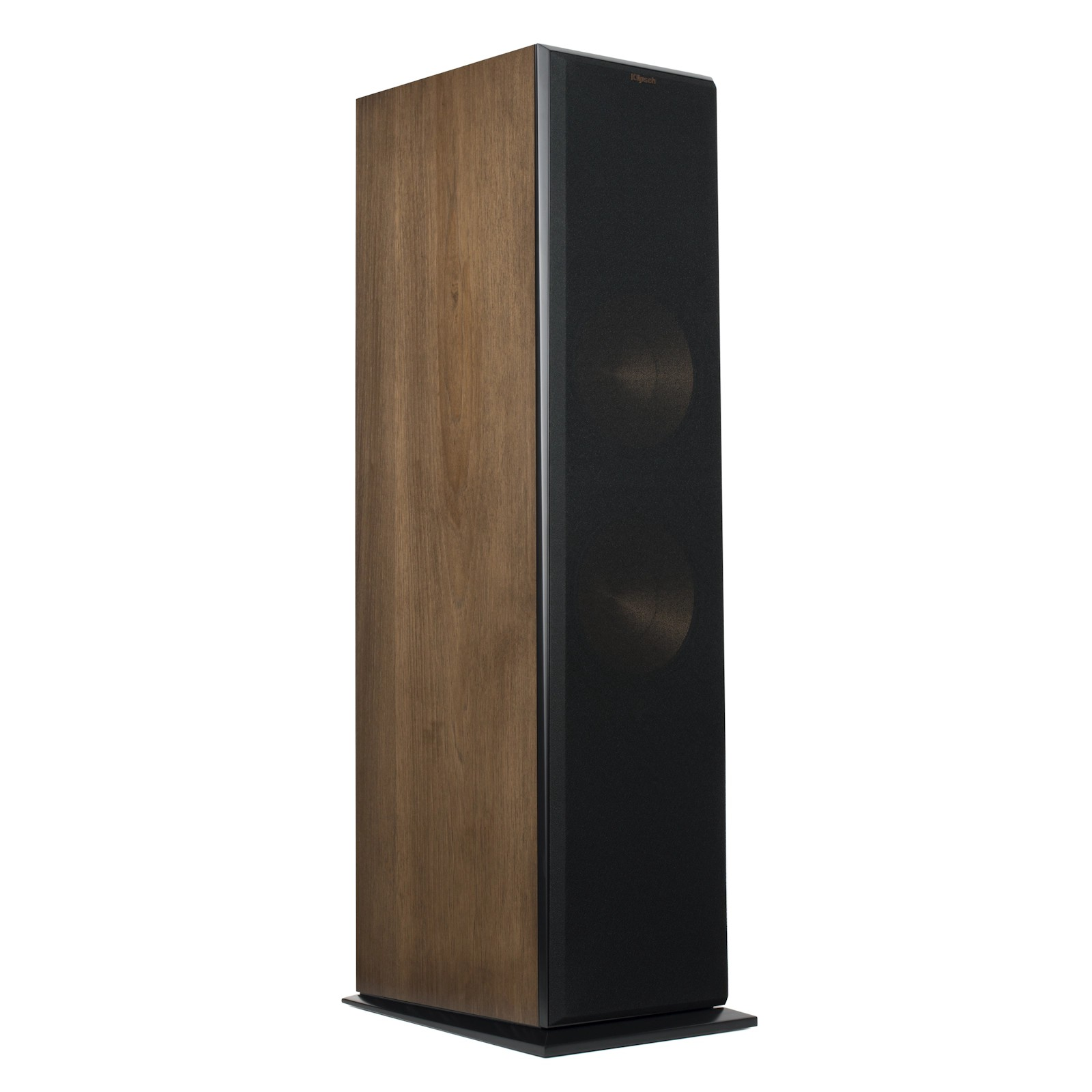 Klipsch Rf-7 Iii Floorstanding Speaker Klipsch floorstanding speaker with wood veneer sides and a black fabric grille.