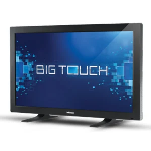 INFOCUS INFWIN8KIT 55' Big Touch Interactive Display with black bezel and dual stand.