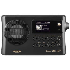 Sangean WFR-28BT wireless internet radio with a large built-in speaker, color display, Bluetooth, DAB+, and Wi-Fi.
