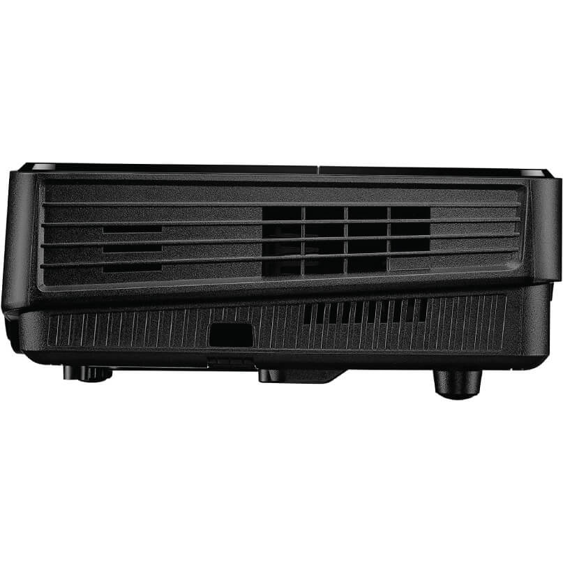 Benq Mx522P Data Projector Black rectangular electronic device with horizontal front vent slats, ridged base, and small feet.