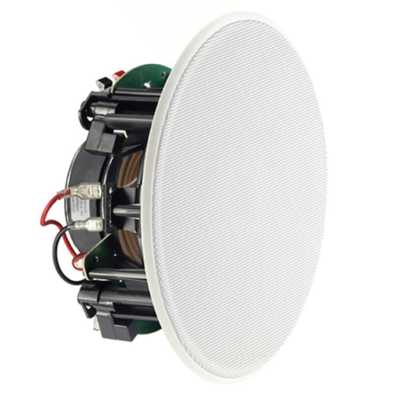 Cabasse Archipel 17 Icd (Pair) Pair of cabasse archipel 17 icd round in-ceiling speakers featuring a white grille cover, with visible wiring and internal components exposed on the sides.