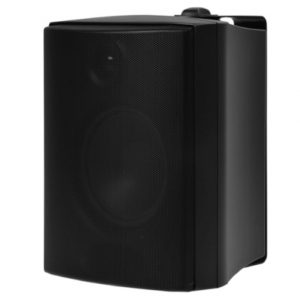A black rectangular Cabasse Zef 17 speaker featuring a mesh front grille, side vents, and a control knob on the top right side.
