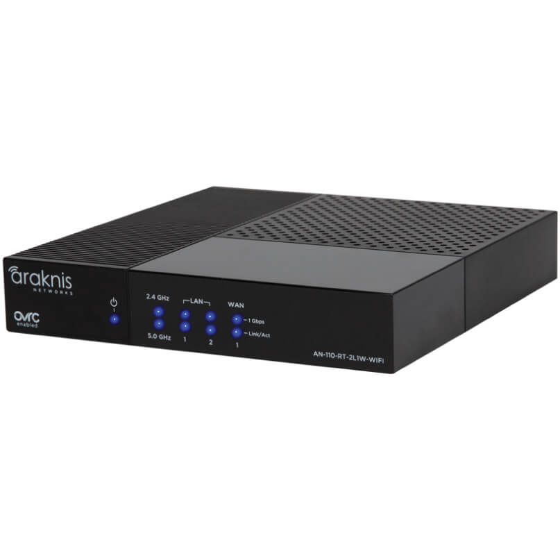Araknis Networks 110-Series Single-Wan Gigabit Vpn Router Araknis networks an-110-rt-2lw-wifi dual-band wireless router with front-panel leds for 2. 4 ghz, 5 ghz, lan and wan