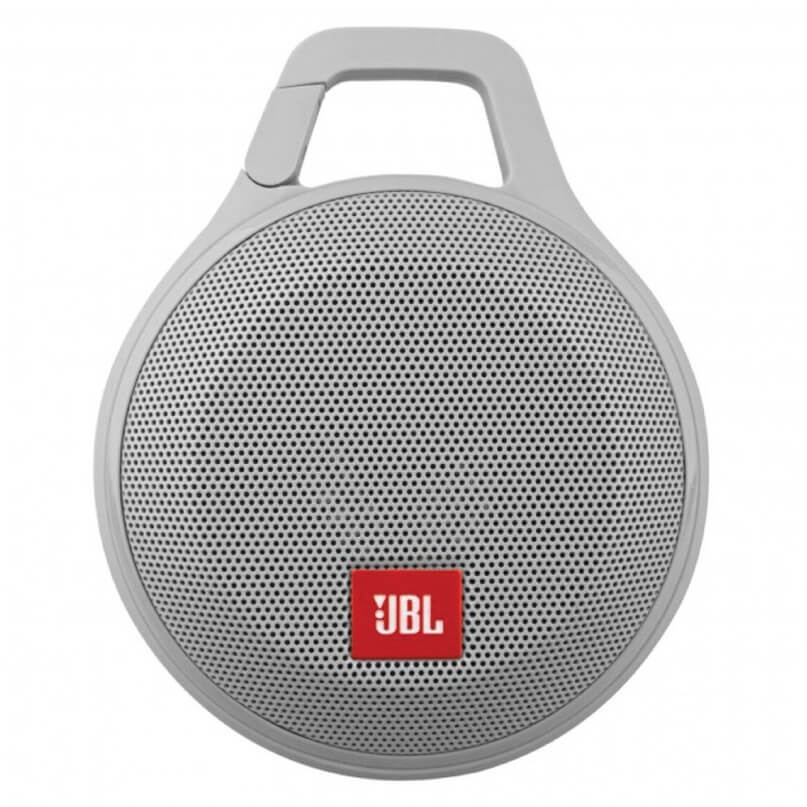 Jbl Clip+ Ipod And Iphone Speaker System Jbl clip 3 portable bluetooth speaker, round with perforated metal grille and integrated top handle.