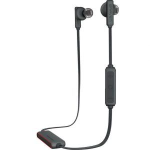 Braven wireless in-ear headphones with an inline remote, black/charcoal.