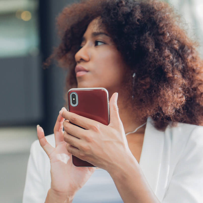 Moshi Iglaze For Iphone Xs Max Smartphone in a red protective case with dual vertical rear cameras.