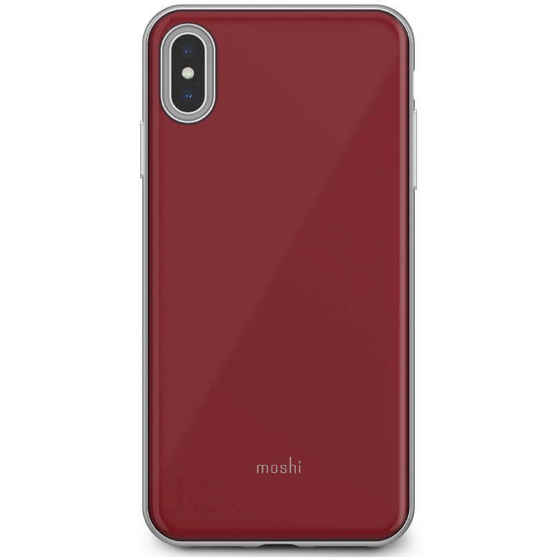 Moshi Iglaze For Iphone Xs Max Moshi iphone case for iphone x/xs with red back and silver bumper