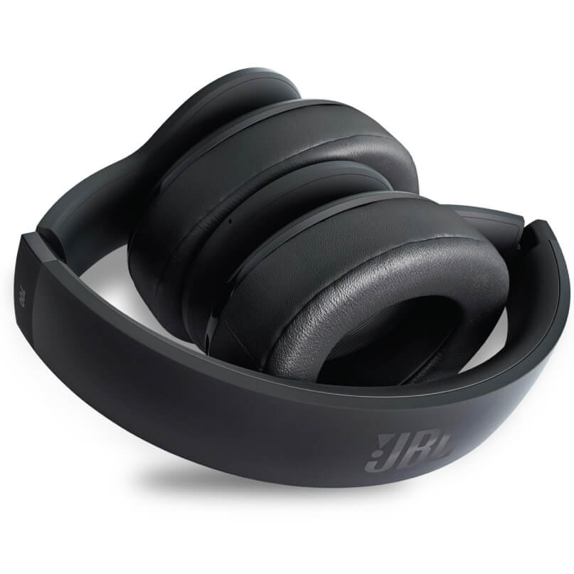 Jbl Everest 300 On-Ear Wireless Headphones Jbl over-ear headphones with black leatherette ear cushions and a curved headband.