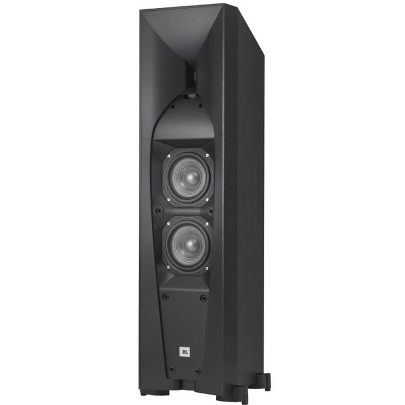 Jbl Studio 570 Floor Standing Speaker Jbl floor-standing loudspeaker in a black cabinet with two vertically stacked drivers and a horn-shaped upper enclosure.
