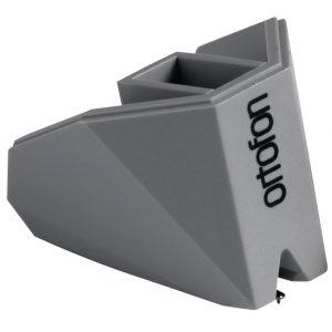 Interdyn Grey plastic wedge-shaped module with a hollow rectangular top slot and vertical lettering along its side.