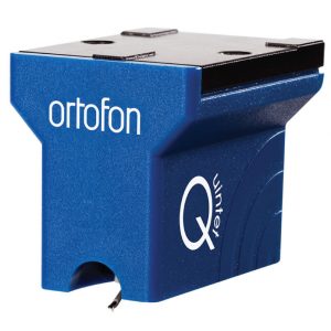 Ortofon Quintet Blue phono cartridge with stylus.