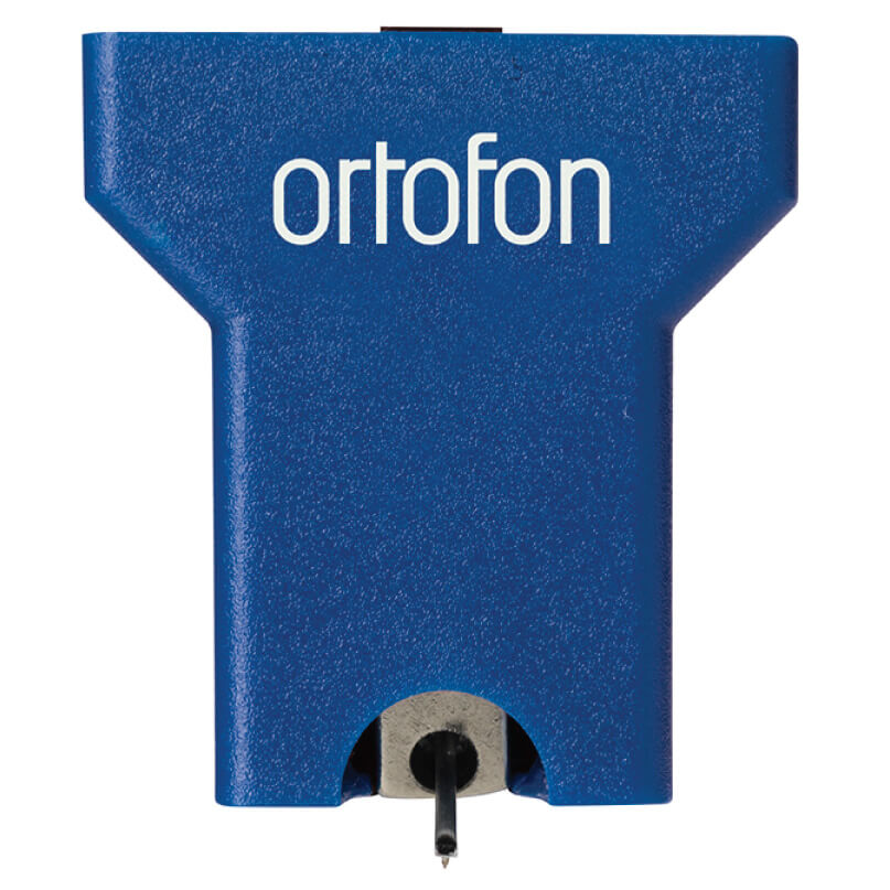 Ortofon Mc Quintet Blue Moving Coil Cartridge Ortofon blue phono cartridge with a visible stylus at the bottom.