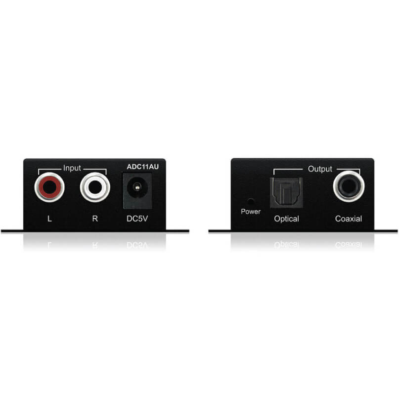 Blustream Adc11Au Analogue To Digital Audio Converter (Adc) Adc11au analog-to-digital audio converter with stereo rca input and optical and coaxial digital outputs.