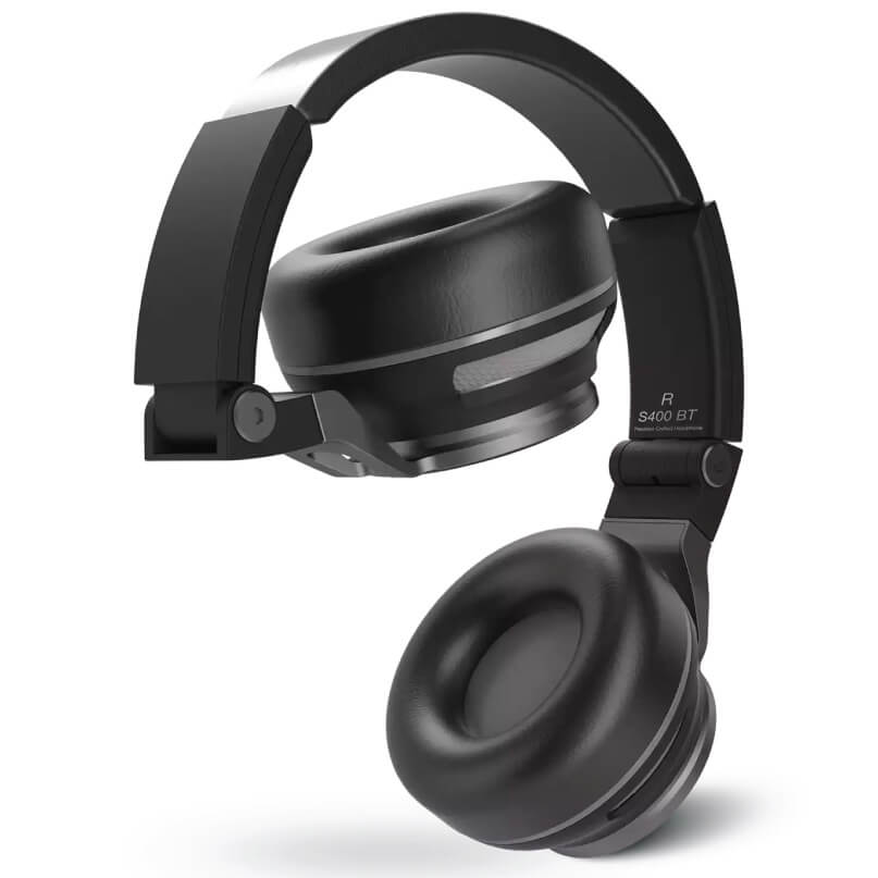 Jbl Synchros S400Bt Over And On Ear Headphones Over-ear bluetooth headphones, model s400 bt, black with cushioned swivel ear cups and adjustable headband.