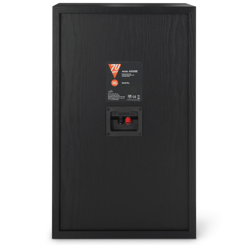 Jbl 4312E Studio Monitor Bookshelf Speaker Jbl 4312se studio monitor speaker, black wood cabinet, rear binding posts.