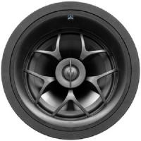 Round car speaker woofer with black surround and gray multi-spoke metal basket.