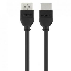 Kordz HDMI cable with a Type A connector on one end and a smaller HDMI end on the other.