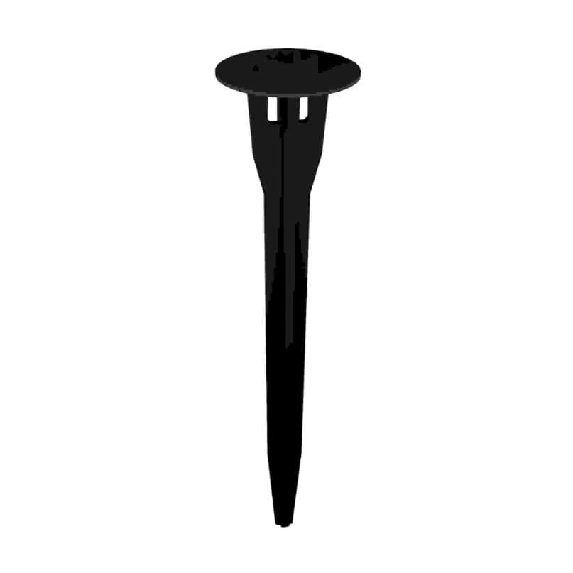 Klipsch Pro-10-Gs 10-Inch Landscape Speaker Ground Stake Black plastic automotive trim fastener with round head and split shaft.