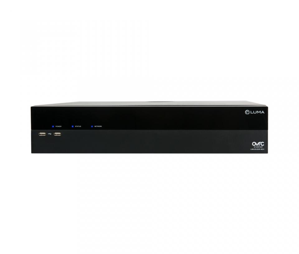 Araknis Networks 110-Series Single-Wan Gigabit Vpn Router With Wi-Fi Luma network video recorder front panel with usb ports and status leds.
