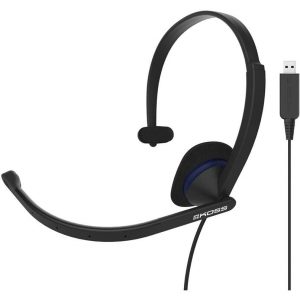 Black wired CROSS gaming headset with boom mic, over-ear cushions, USB connector.
