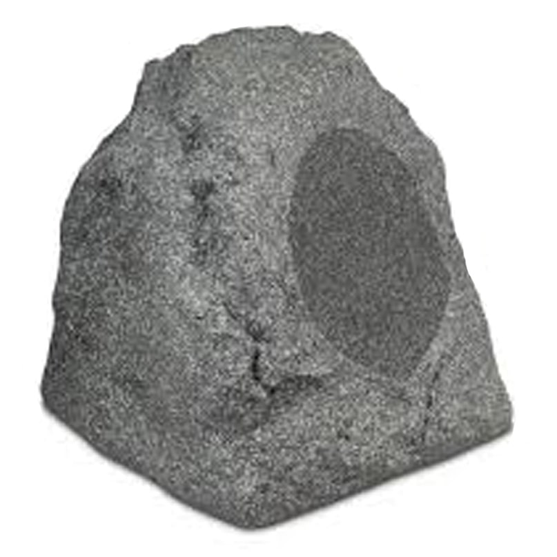 Klipsch Pro-500-T-Rk Rock Speaker Each Rough gray rock with a circular hollow indentation on its surface.