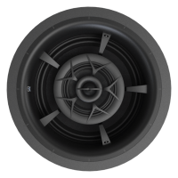 Top-down view of a circular centrifugal fan impeller with radial blades and a central hub.