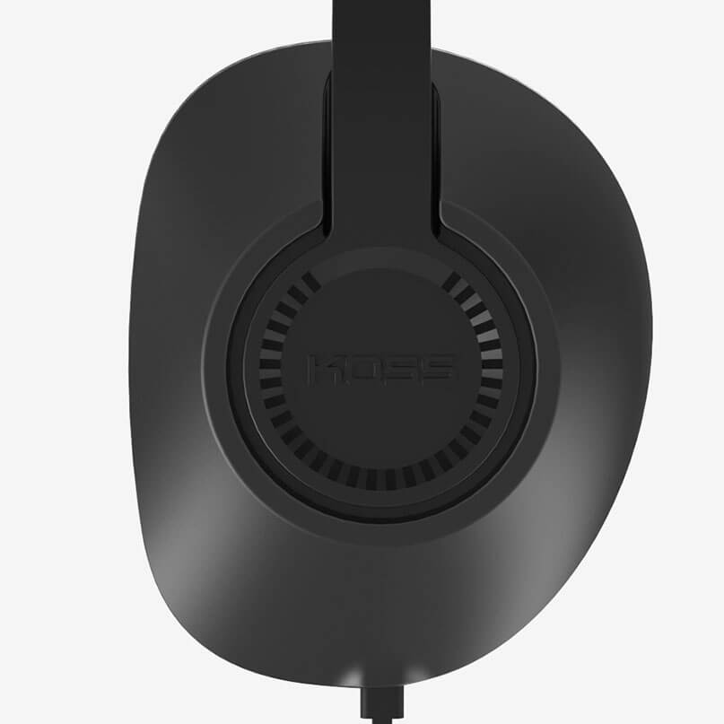 Koss Ur23I Over Ear Headphones Koss wired over-ear headphones with round black earcup and matte finish.