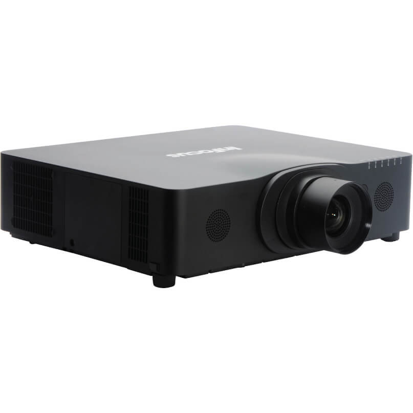 Infocus In5135 Installation Projector Compact digital projector with large front lens, black-gray housing, and visible side ventilation.