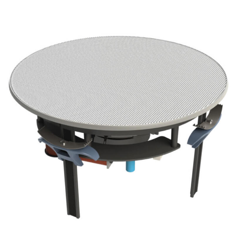 Origin Acoustics Bz68Bc-8 Director Bundle Bz68 Plus Bc68 (8 Pack) Precision rotary indexing table with perforated top, clamps, and supporting legs for cnc machining.