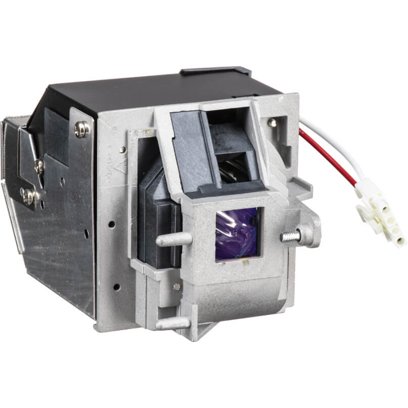 Infocus Sp-Lamp-028 Accesories &Amp; Peripherals Replacement projector lamp module with metal housing, purple-tinted lamp, and a white two-pin connector with red and white wires.