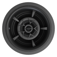 Top-down view of a circular turbine impeller with radial blades inside a dark housing.