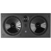 Rectangular wall-mounted speaker with two large woofers and a central tweeter.