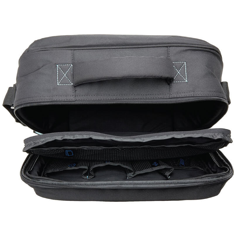 Infocus Accesories &Amp; Peripherals Casoftcasemtg Gray padded camera bag with adjustable interior dividers and a zippered main compartment.