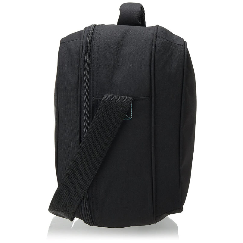 Infocus Accesories &Amp; Peripherals Casoftcasemtg Black compact sling bag with a single shoulder strap and top carry handle.