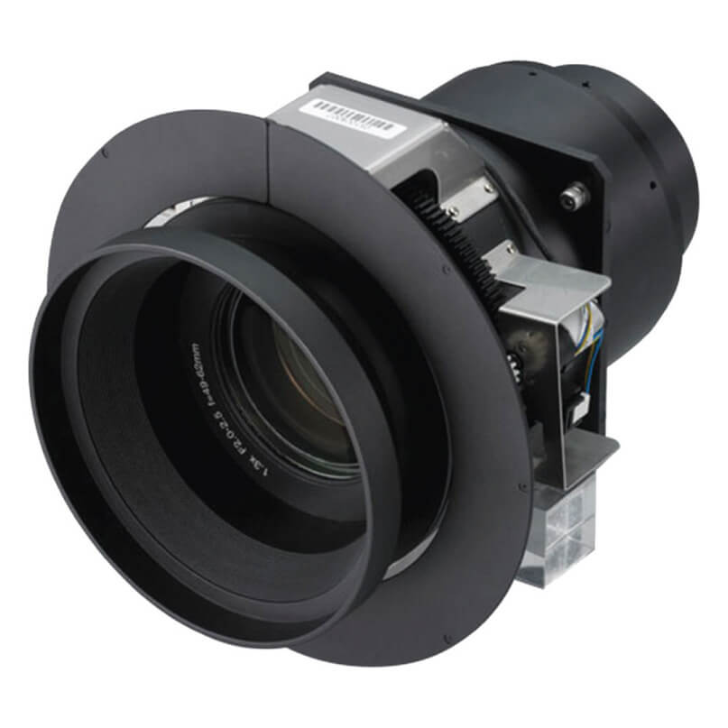 Infocus Lens-062 Accessories &Amp; Peripherals Industrial machine vision lens with motorized mount, black cylindrical housing, and exposed electronics.