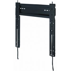 Black TV wall mount bracket with two adjustable vertical rails and top crossbar, no visible brand.