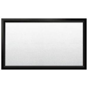 Rectangular black picture frame with a blank white canvas.