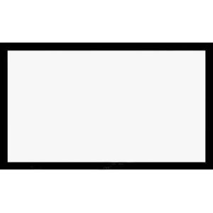 Black flat-screen monitor with a blank white display.