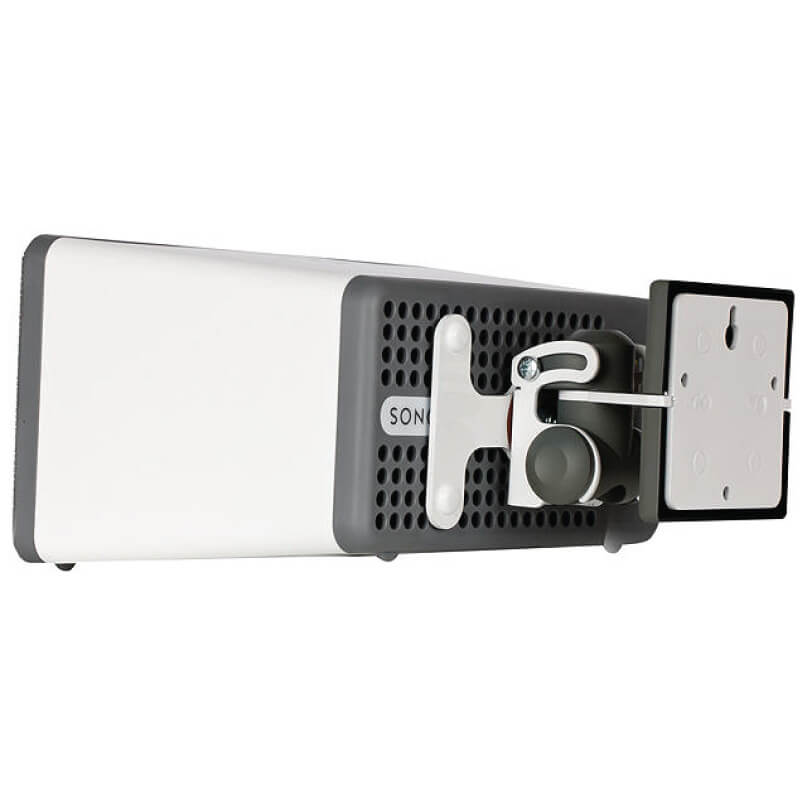 Sonos Play:3 Tilt/Swivel Bracket - White Or Black Sony projector with vented gray panel and detachable mounting arm.