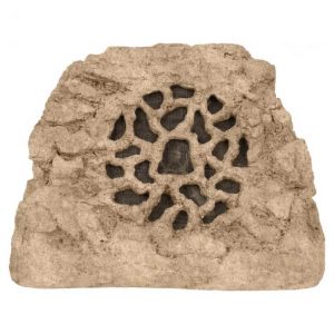 Beige decorative rock featuring irregular honeycomb mesh openings.