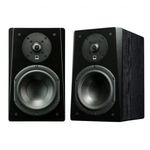 Interdyn Pair of electro-voice two-way bookshelf speakers with black front panels and visible woofer and tweeter.