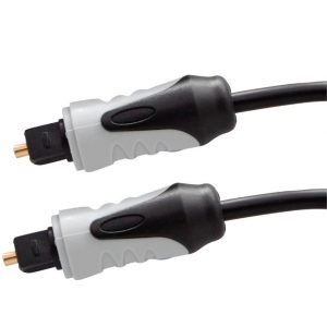 Pair of male DC power plugs with gray and black ergonomic housings on a black cable