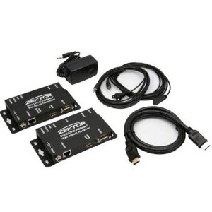 Zektor module receiver kit with two black receiver units, power adapter, and assorted cables.