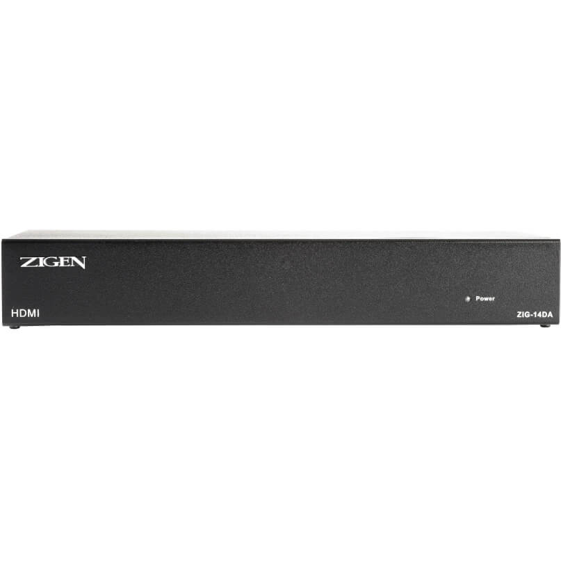 Zigen 14Da Hdmi Distribution Amplifier Zigen zig-14da hdmi distribution amplifier front panel with power indicator light