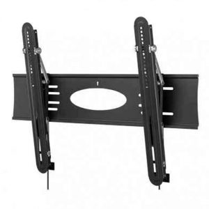 Dual-arm full-motion wall mount for flat-panel TV with VESA rails and central mounting plate.