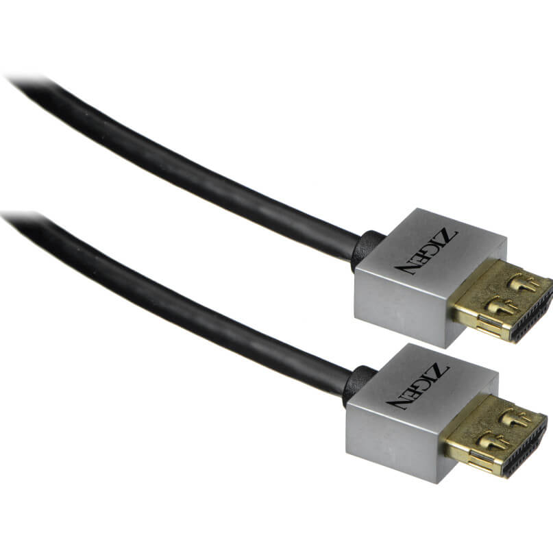 Zigen Hdmi- 5M Cable Hdmi cable with two gold-plated hdmi connectors and silver metal housings.