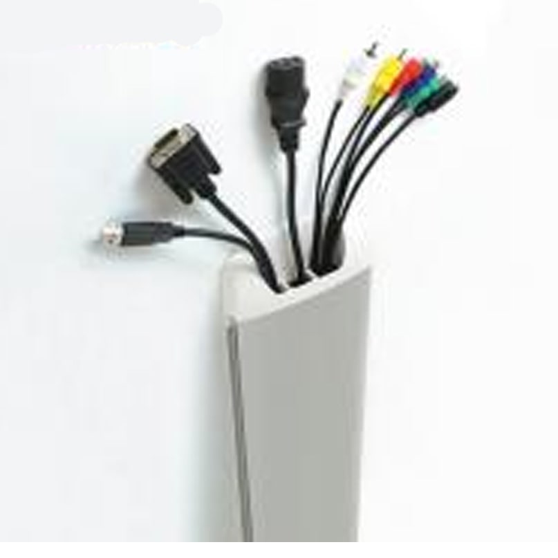 Telehook Cable Manager Th-An-Cm White multi-port adapter with usb, hdmi, vga and audio cables.