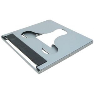 Internal optical drive tray with metal chassis and black front panel.