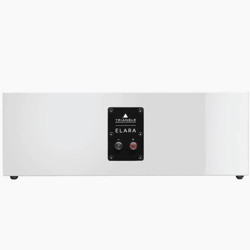 Triangle Elara Ln02 Centre Channel Loudspeaker Triangle elara bookshelf speaker rear panel with red and black binding posts