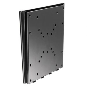 Black metal drive mounting bracket with ventilation holes for HDDs.